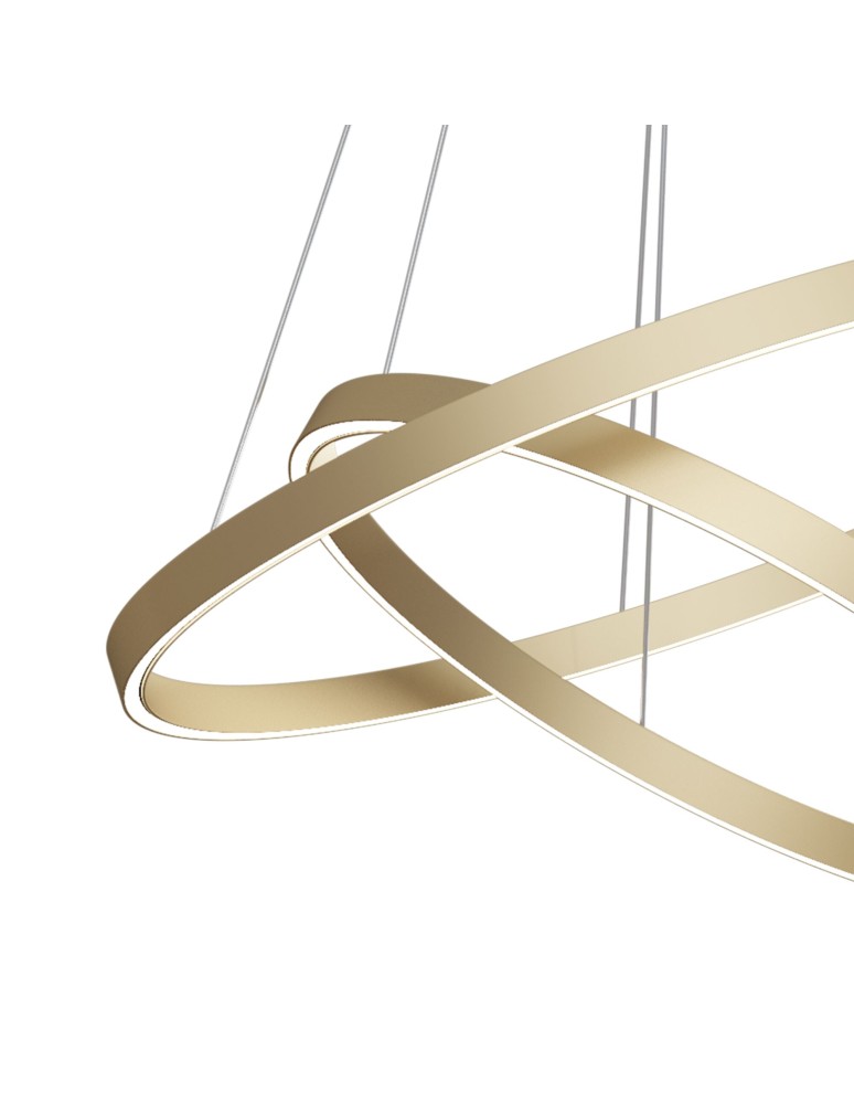 Pendant lamps circles - Maytoni Rim Pendant LED 88.5W 3389K 3975lm Brass MOD058PL-L74BS4K - product kolory-swiatla.pl 4