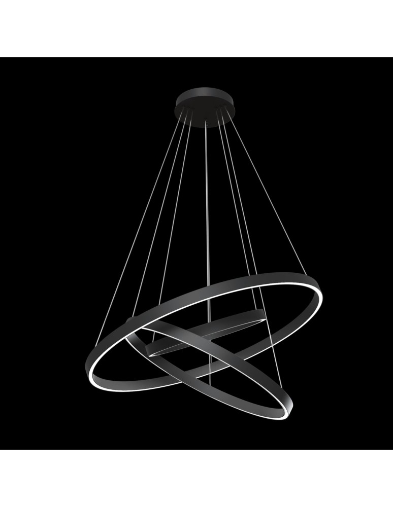 Pendant lamps circles - Maytoni Rim Pendant LED 113.9W 3823K 3191lm Black MOD058PL-L100B4K - product kolory-swiatla.pl 2