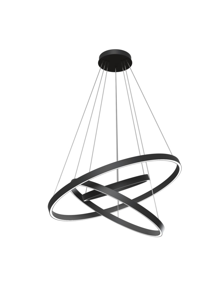Pendant lamps circles - Maytoni Rim Pendant LED 113.9W 3823K 3191lm Black MOD058PL-L100B4K - product kolory-swiatla.pl 4
