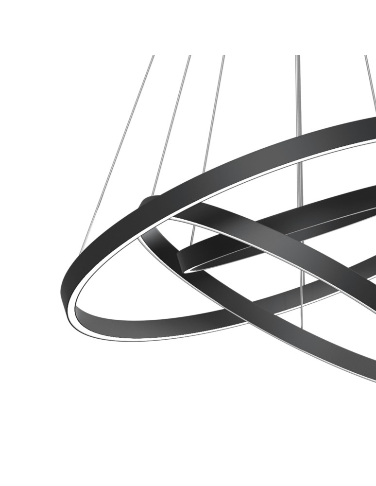 Pendant lamps circles - Maytoni Rim Pendant LED 113.9W 3823K 3191lm Black MOD058PL-L100B4K - product kolory-swiatla.pl 5