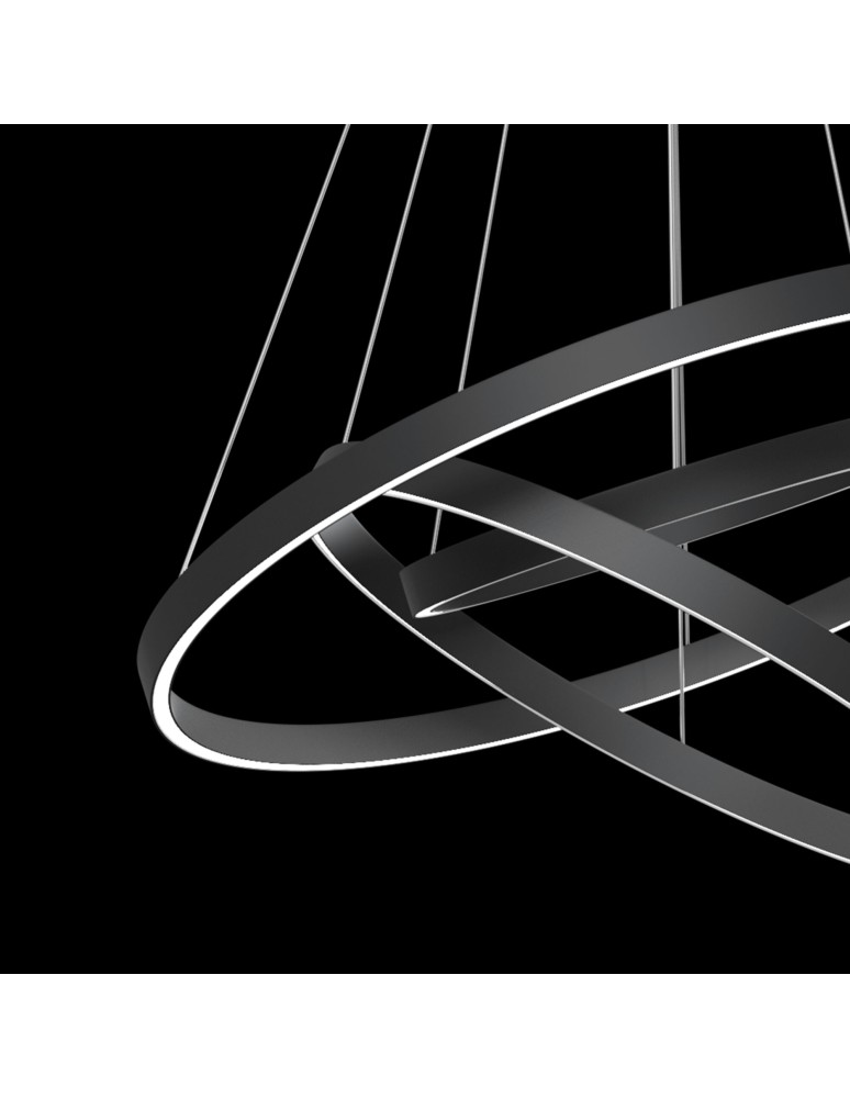 Pendant lamps circles - Maytoni Rim Pendant LED 113.9W 3823K 3191lm Black MOD058PL-L100B4K - product kolory-swiatla.pl 6