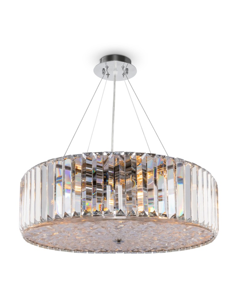 Glamour pendant lamps - Maytoni Recinto Ceiling E27 8x60W Chrome MOD080CL-08CH - product kolory-swiatla.pl 1