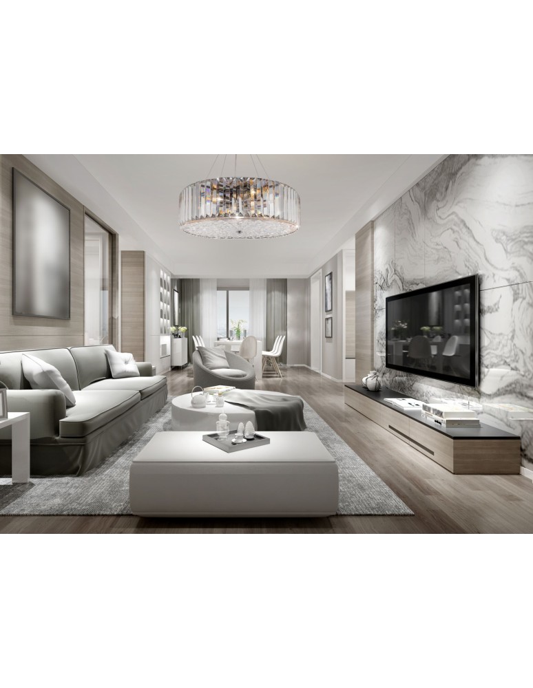 Glamour pendant lamps - Maytoni Recinto Ceiling E27 6x60W Chrome MOD080CL-06CH - product kolory-swiatla.pl 3