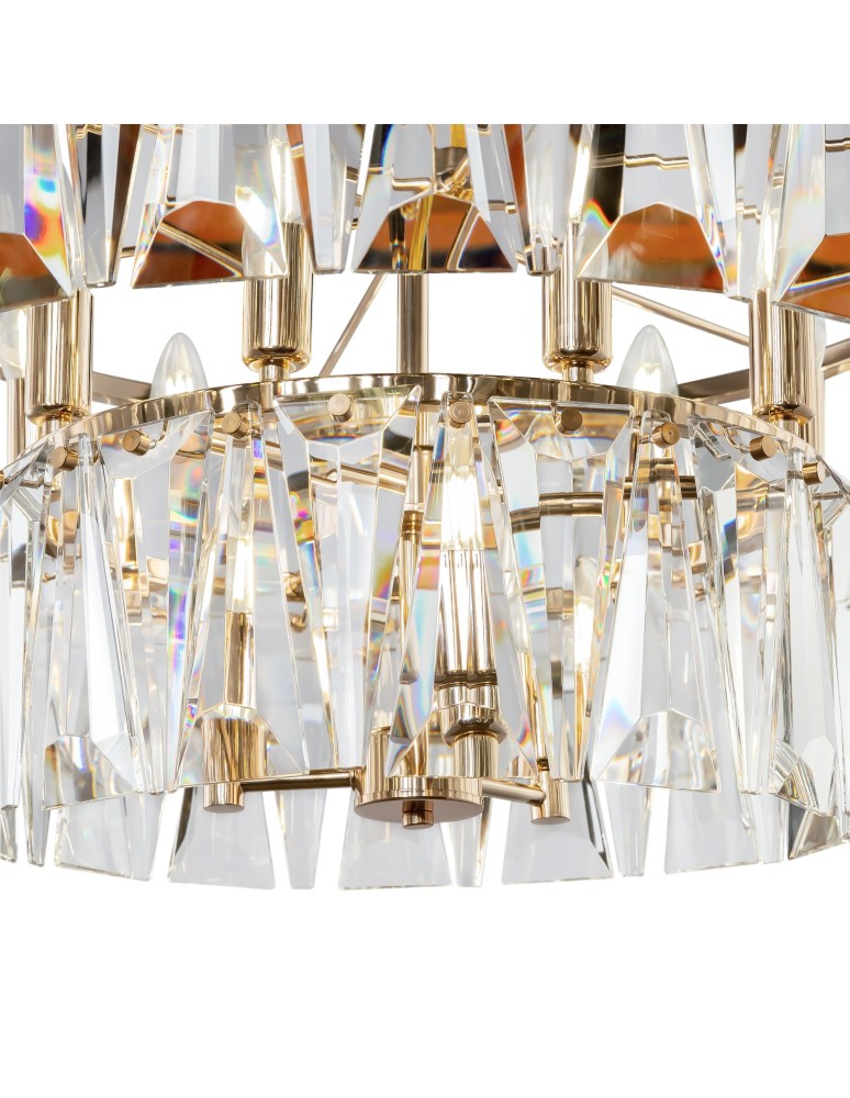 Glamour chandeliers - Maytoni Puntes Pendant E14 12x40W Pink Gold MOD043PL-12G - product kolory-swiatla.pl 4