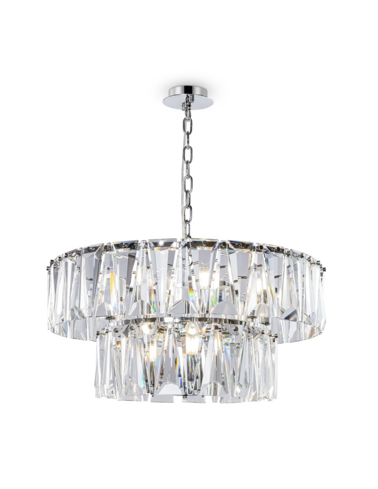Glamour chandeliers - Maytoni Puntes Pendant E14 12x40W Chrome MOD043PL-12CH - product kolory-swiatla.pl 1