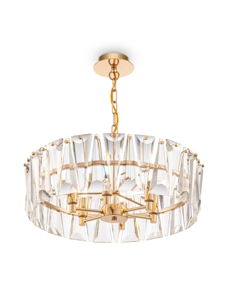 Glamour chandeliers - Maytoni Puntes Pendant E14 6x60W Pink Gold MOD043PL-06G - product kolory-swiatla.pl 1