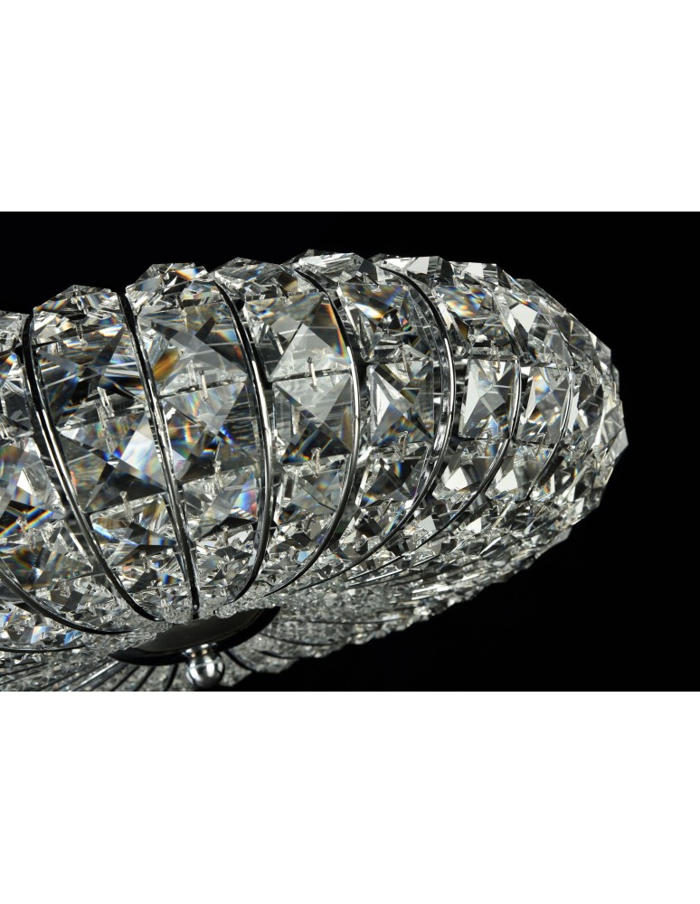 Ceiling lamps with crystals - Maytoni Broche 4xE14 60W chandelier DIA902-04-N nickel - product kolory-swiatla.pl 1