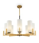 Modern chandeliers - Maytoni Fortano Chandelier E27 8x40W Brass MOD089PL-08BS - product 3