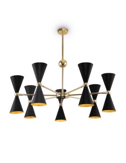 Maytoni Vesper Wisząca E14 14x40W   Czarny  Złoty MOD108PL-14GB
