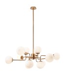 Pendant lamps spheres - Maytoni Erich 12xE14 40W chandelier MOD221-PL-12-G brass - product 1