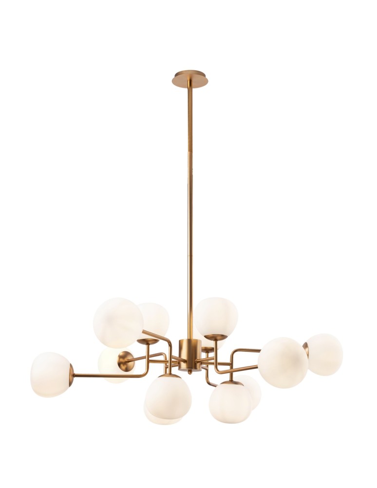 Pendant lamps spheres - Maytoni Erich 12xE14 40W chandelier MOD221-PL-12-G brass - product kolory-swiatla.pl 1