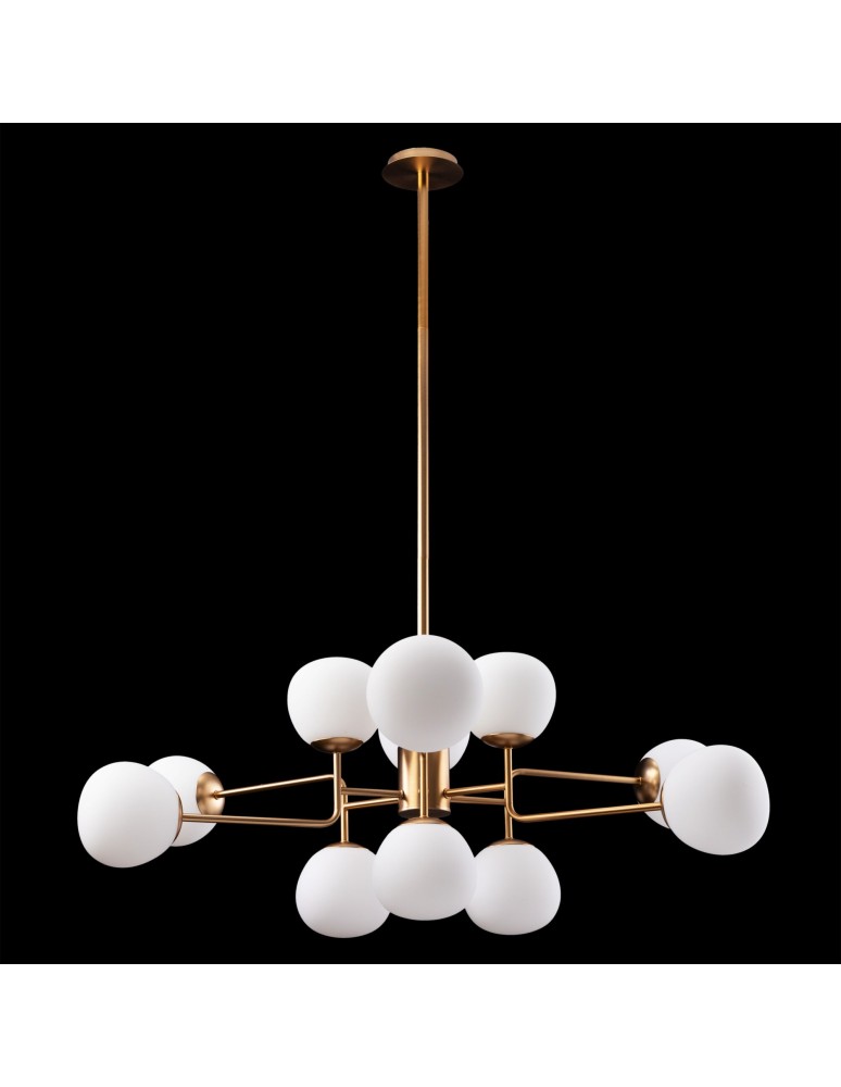 Pendant lamps spheres - Maytoni Erich 12xE14 40W chandelier MOD221-PL-12-G brass - product kolory-swiatla.pl 2