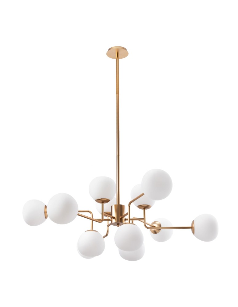 Pendant lamps spheres - Maytoni Erich 12xE14 40W chandelier MOD221-PL-12-G brass - product kolory-swiatla.pl 3
