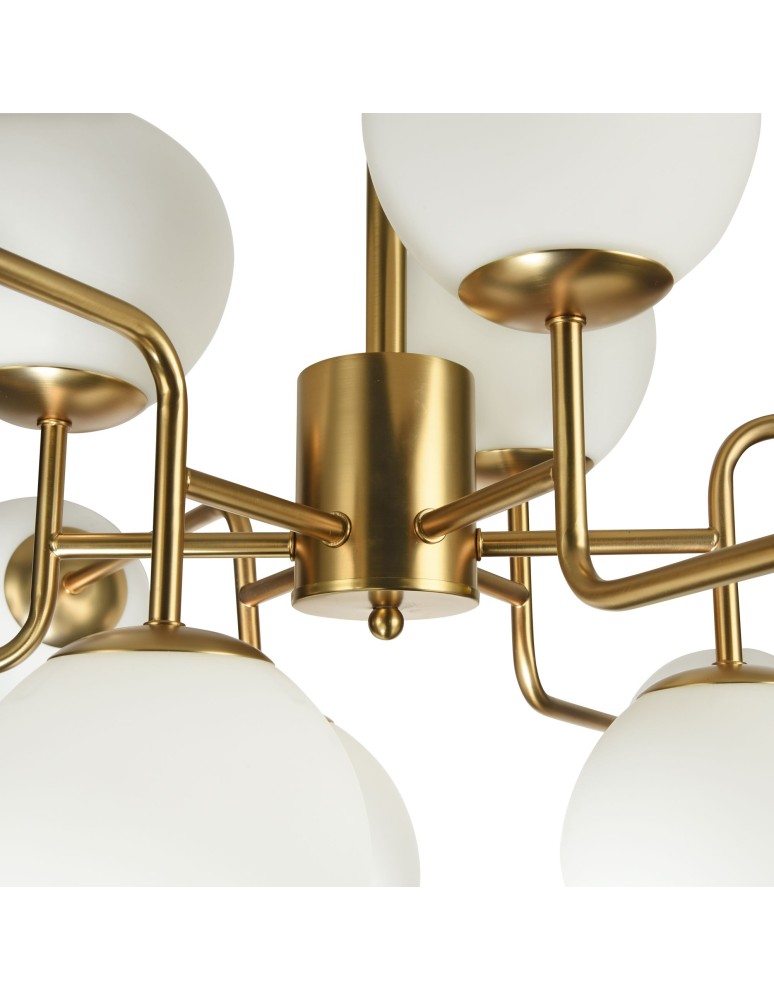 Pendant lamps spheres - Maytoni Erich 12xE14 40W chandelier MOD221-PL-12-G brass - product kolory-swiatla.pl 4