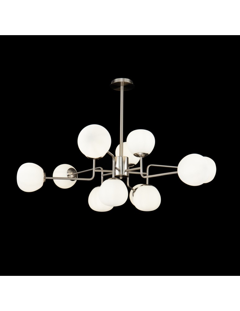 Pendant lamps spheres - Maytoni Erich 12xE14 40W chandelier MOD221-PL-12-N nickel - product kolory-swiatla.pl 2