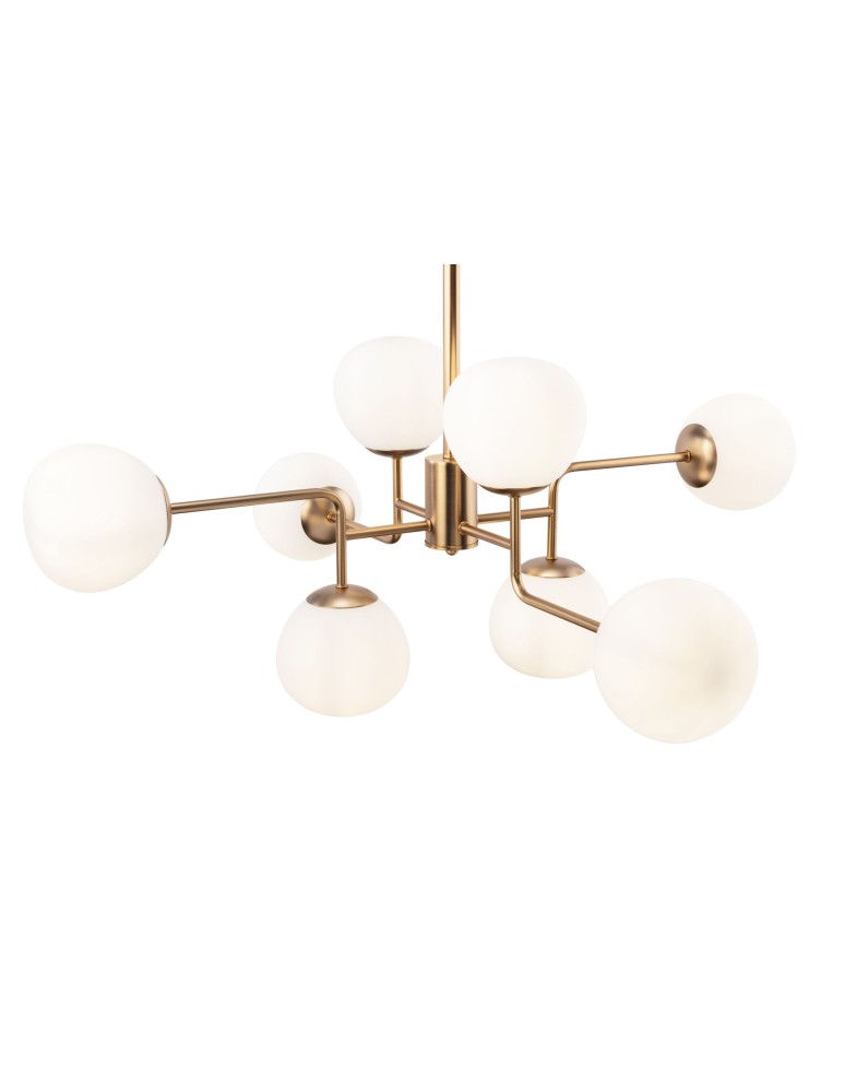 Pendant lamps spheres - Maytoni Erich 8xE14 40W chandelier MOD221-PL-08-G brass - product kolory-swiatla.pl 1