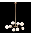 Pendant lamps spheres - Maytoni Erich 8xE14 40W chandelier MOD221-PL-08-G brass - product 2