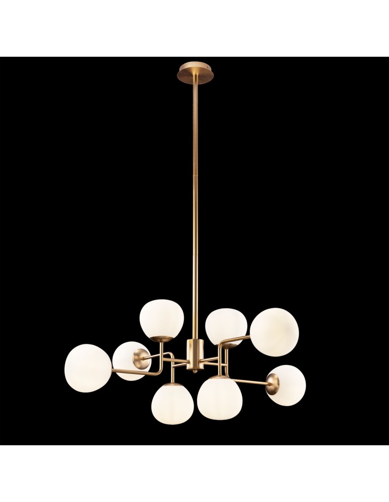 Pendant lamps spheres - Maytoni Erich 8xE14 40W chandelier MOD221-PL-08-G brass - product kolory-swiatla.pl 2