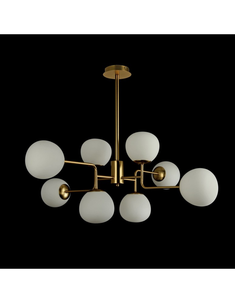 Pendant lamps spheres - Maytoni Erich 8xE14 40W chandelier MOD221-PL-08-G brass - product kolory-swiatla.pl 4