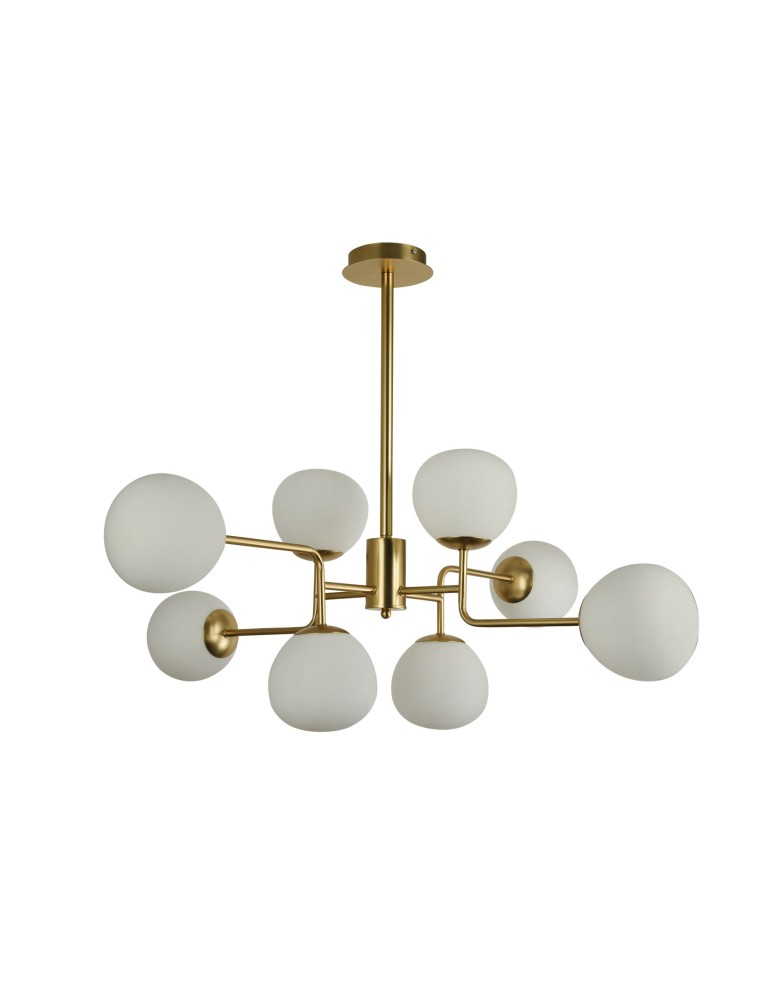 Pendant lamps spheres - Maytoni Erich 8xE14 40W chandelier MOD221-PL-08-G brass - product kolory-swiatla.pl 5