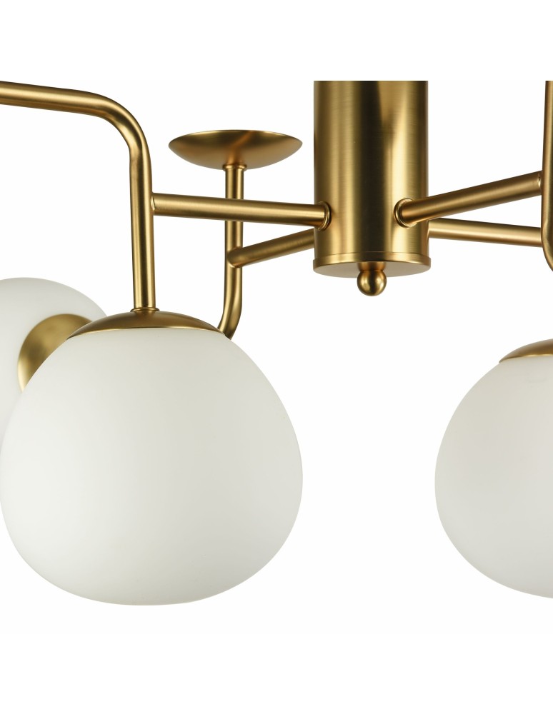 Pendant lamps spheres - Maytoni Erich 8xE14 40W chandelier MOD221-PL-08-G brass - product kolory-swiatla.pl 6