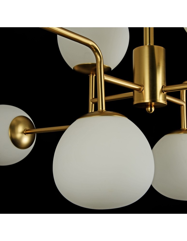 Pendant lamps spheres - Maytoni Erich 8xE14 40W chandelier MOD221-PL-08-G brass - product kolory-swiatla.pl 7