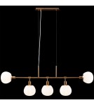 Pendant lamps spheres - Maytoni Erich 5xE14 40W pendant MOD221-PL-05-G brass - product 2