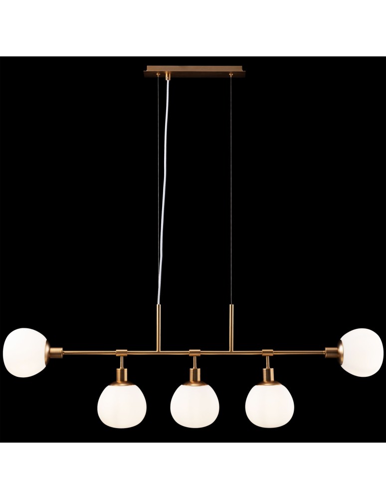 Pendant lamps spheres - Maytoni Erich 5xE14 40W pendant MOD221-PL-05-G brass - product kolory-swiatla.pl 2