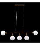 Pendant lamps spheres - Maytoni Erich 5xE14 40W pendant MOD221-PL-05-G brass - product 3