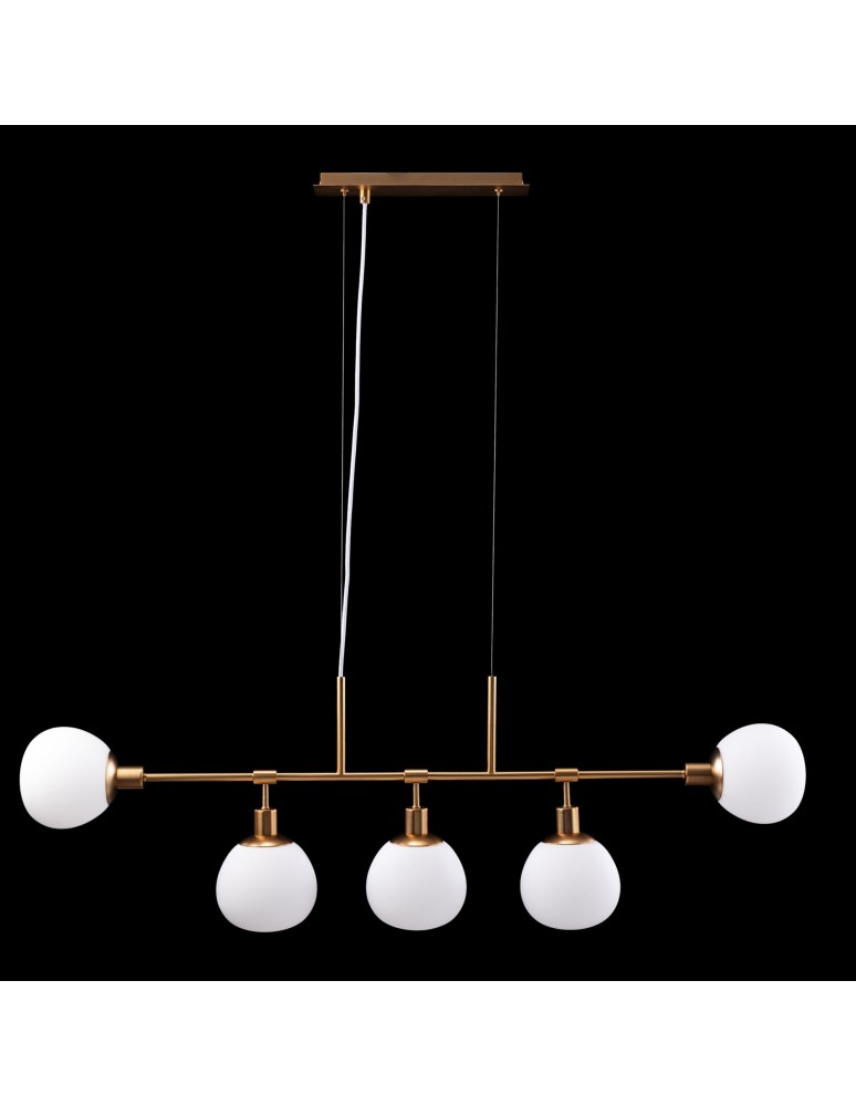 Pendant lamps spheres - Maytoni Erich 5xE14 40W pendant MOD221-PL-05-G brass - product kolory-swiatla.pl 3