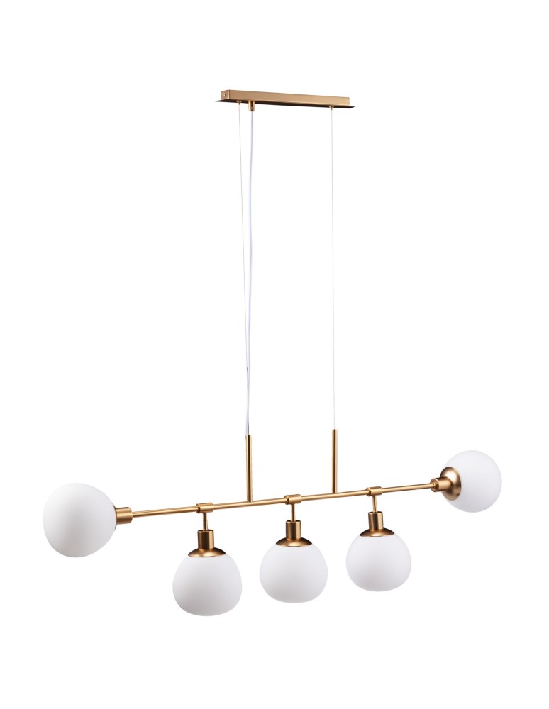 Pendant lamps spheres - Maytoni Erich 5xE14 40W pendant MOD221-PL-05-G brass - product kolory-swiatla.pl 4