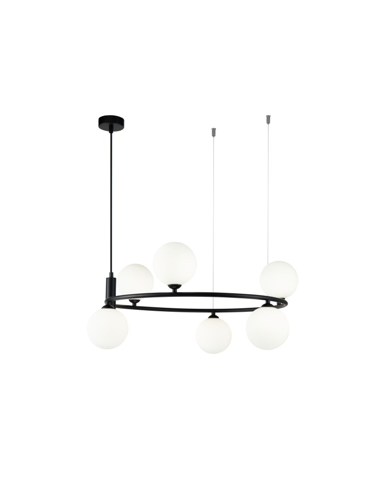 Pendant lamps - Maytoni Ring 6xG9 25W pendant MOD013PL-06B black - product kolory-swiatla.pl 1