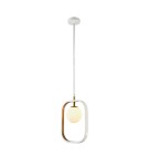 Maytoni Avola 1xG9 40W wisząca MOD431-PL-01-WG biały oraz złoty