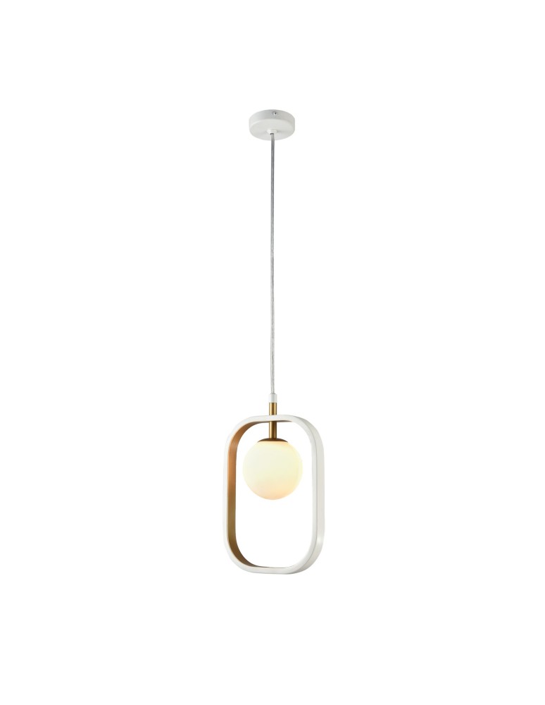 Maytoni Avola 1xG9 40W wisząca MOD431-PL-01-WG biały oraz złoty