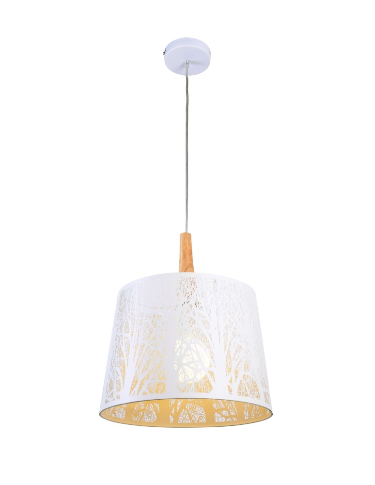 Pendant lamps with lampshade - Maytoni Lantern 1xE27 60W pendant MOD029-PL-01-W white - product kolory-swiatla.pl 1