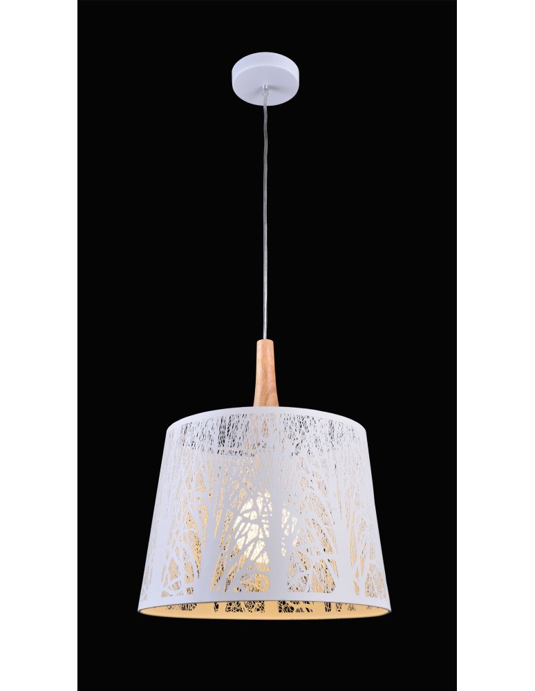 Pendant lamps with lampshade - Maytoni Lantern 1xE27 60W pendant MOD029-PL-01-W white - product kolory-swiatla.pl 2