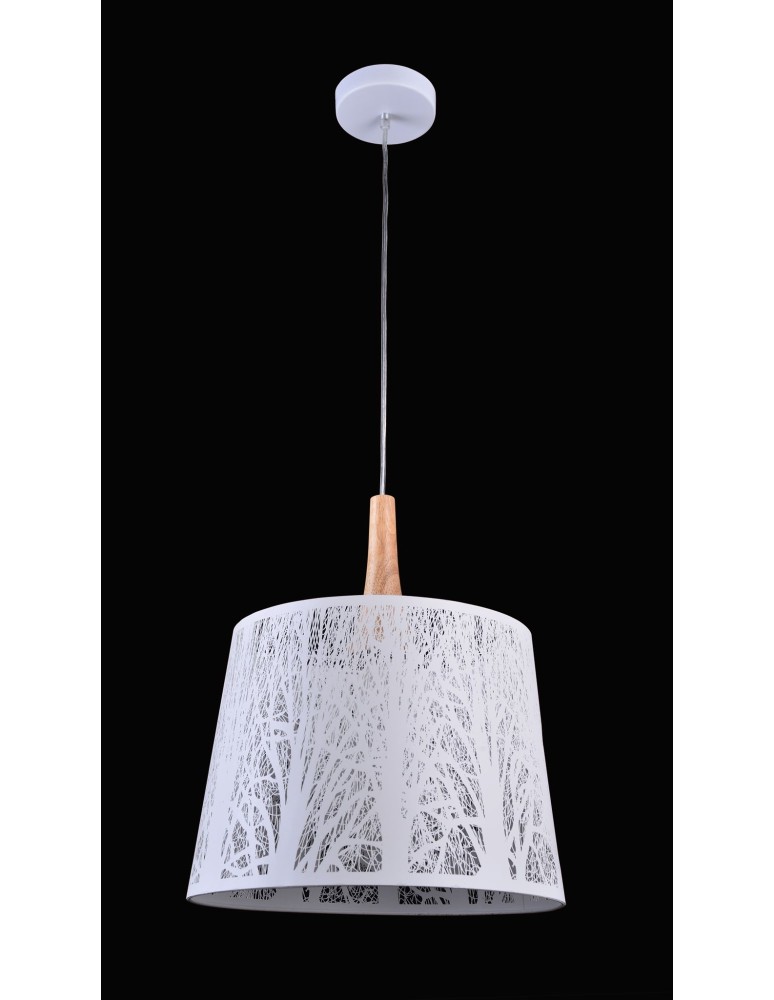 Pendant lamps with lampshade - Maytoni Lantern 1xE27 60W pendant MOD029-PL-01-W white - product kolory-swiatla.pl 4