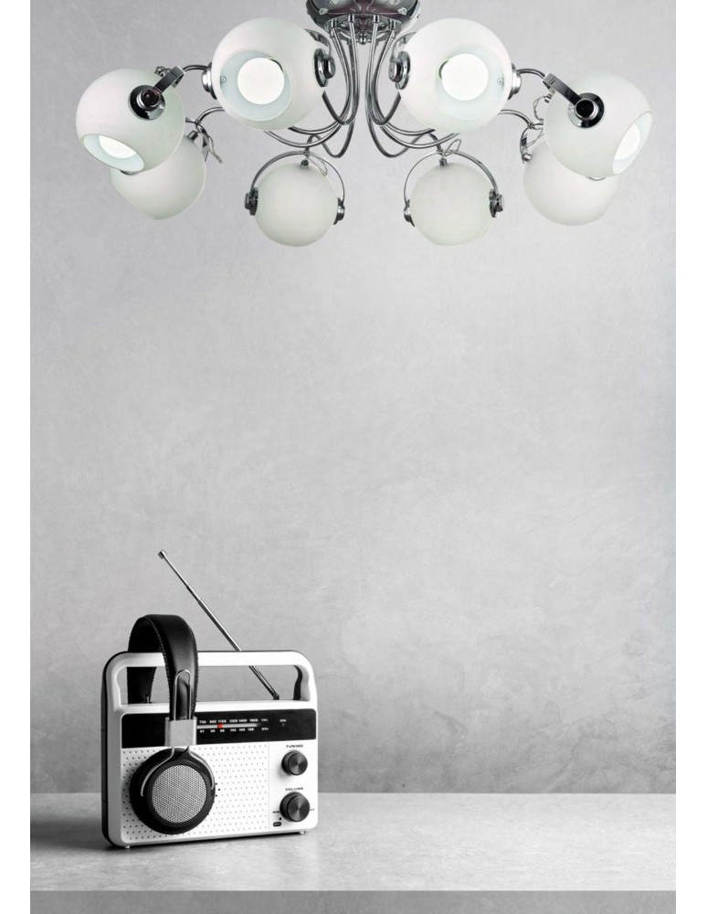 Ceiling lamps - Maytoni Joel Ceiling E14 8x60W Chrome MOD833-08-N - product kolory-swiatla.pl 3