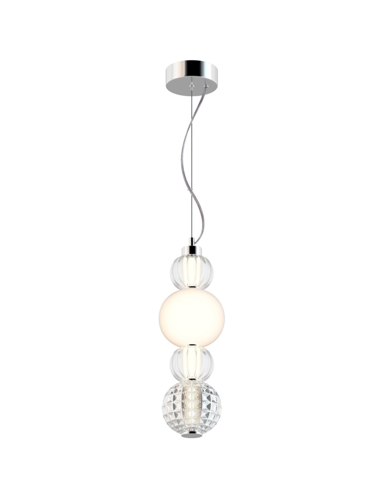 LED pendant lamps - Maytoni Collar Pendant LED 17.6W 2690K 939lm Chrome P069PL-L17CH3K - product kolory-swiatla.pl 1