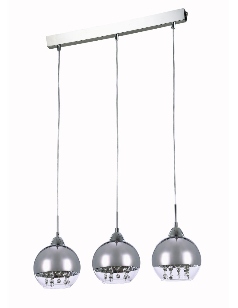 Triple pendant lamps - Maytoni Iceberg 3xE14 40W pendant P012-PL-03-N nickel - product kolory-swiatla.pl 1