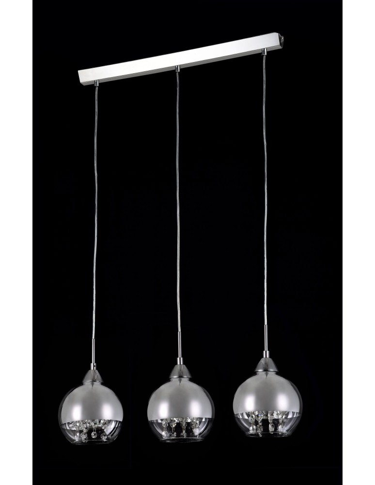 Triple pendant lamps - Maytoni Iceberg 3xE14 40W pendant P012-PL-03-N nickel - product kolory-swiatla.pl 3