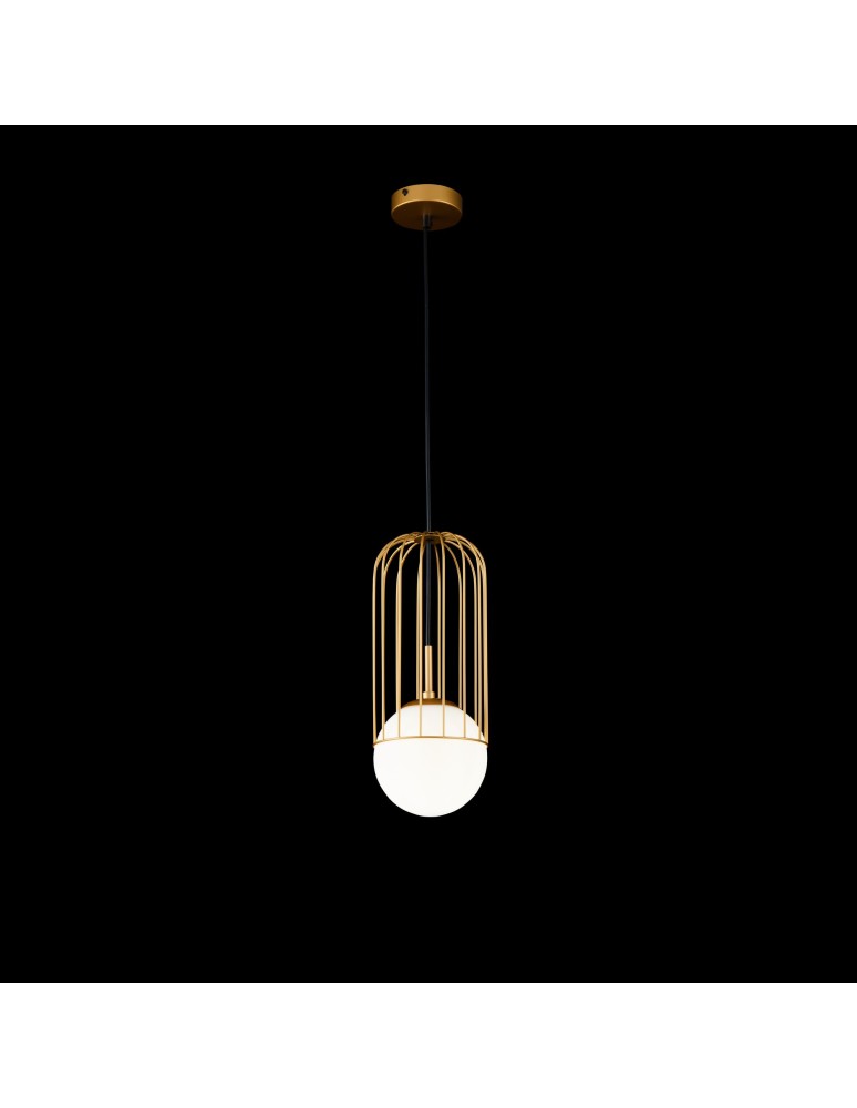 Wire pendant lamps - Maytoni Telford 1xE27 40W pendant P362PL-01G gold - product kolory-swiatla.pl 2