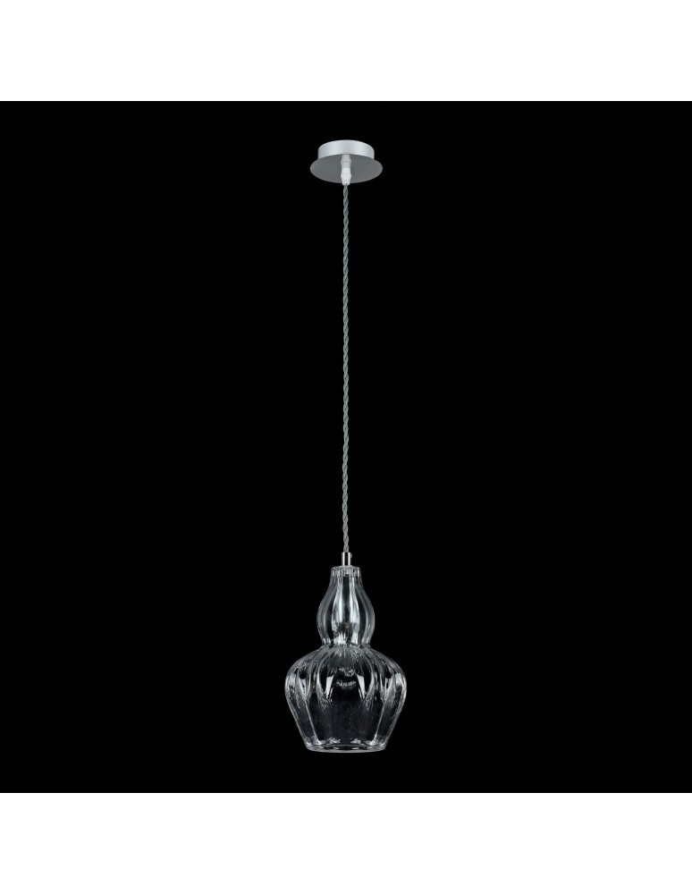 Pendant lamps - Maytoni Eustoma 1xE14 40W pendant MOD238-PL-01-TR nickel - product kolory-swiatla.pl 3