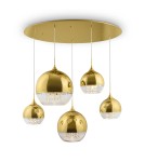 Pendant lamps - Maytoni Fermi Pendant E27 5x60W Gold P140-PL-170-5-G - product 1