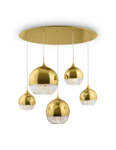 Maytoni Fermi Pendant E27 5x60W Gold P140-PL-170-5-G