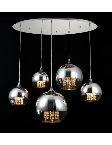 Maytoni Fermi 5xE27 60W wisząca P140-PL-170-5-N nikiel - produkt 2