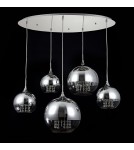 Pendant lamps - Maytoni Fermi 5xE27 60W pendant P140-PL-170-5-N nickel - product 4