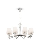 Chandelier with lampshade - Maytoni Beira Chandelier E14 8x40W Nickel MOD064PL-08N - product 1