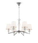 Chandelier with lampshade - Maytoni Beira Chandelier E14 6x40W Nickel MOD064PL-06N - product 1