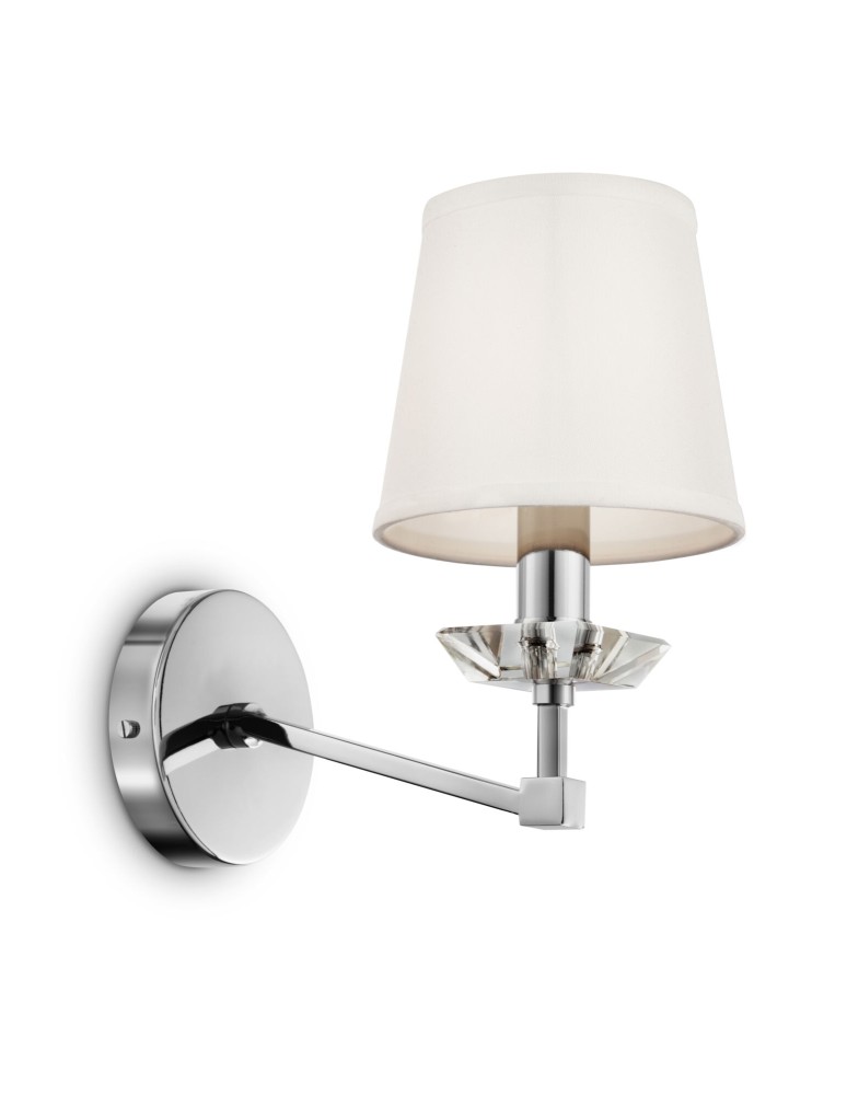 Wall lamps with lampshade - Maytoni Beira Wall Mounted E14 1x40W Nickel MOD064WL-01N - product kolory-swiatla.pl 1
